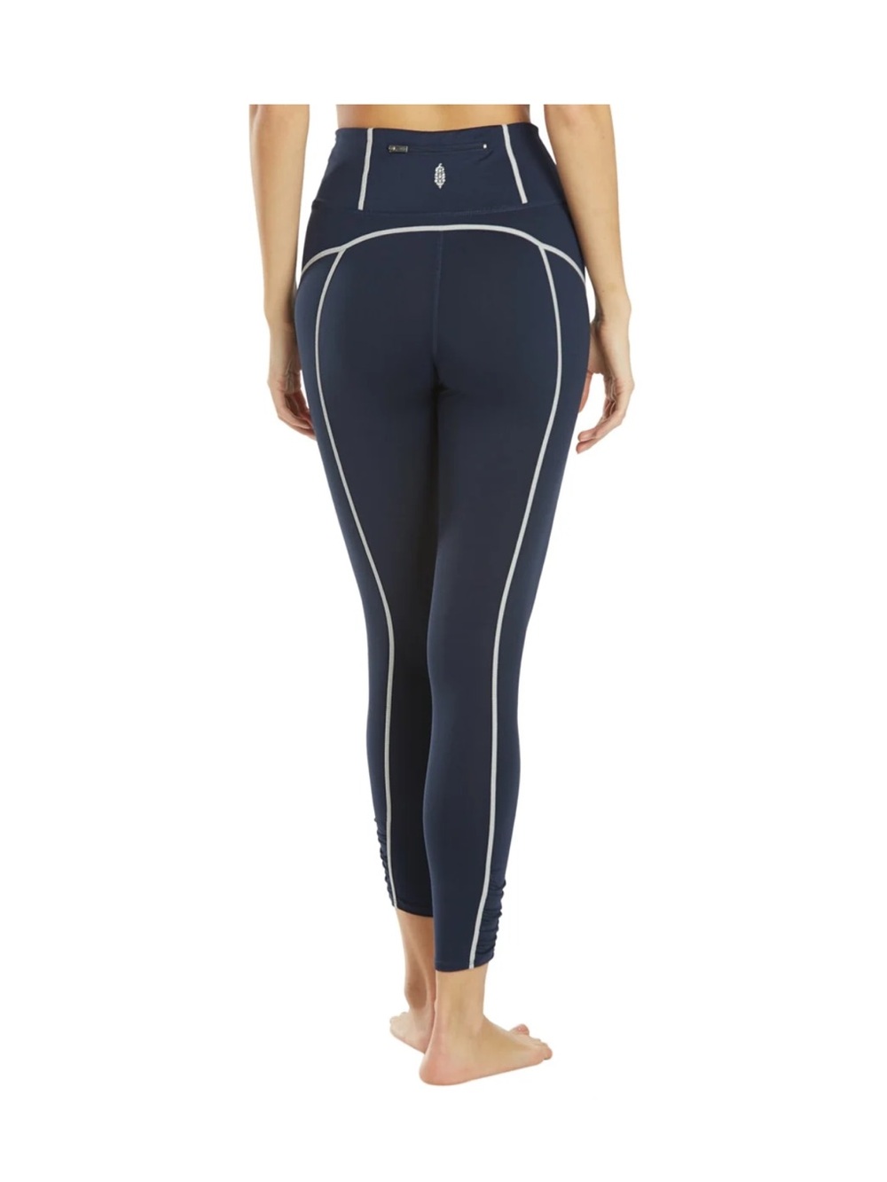 Free People Movement-Black Leggings with White Piping